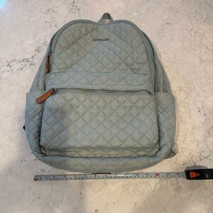 MZ Wallace Metro Backpack Deluxe Silver Blue/Grey